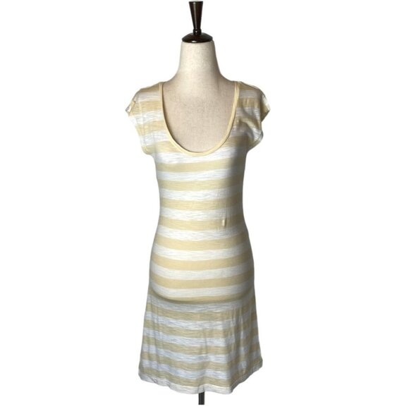 Victoria's Secret Other - Victoria's Secret Yellow And White Striped Cotton Modal Nightgown Sleepshirt XS
